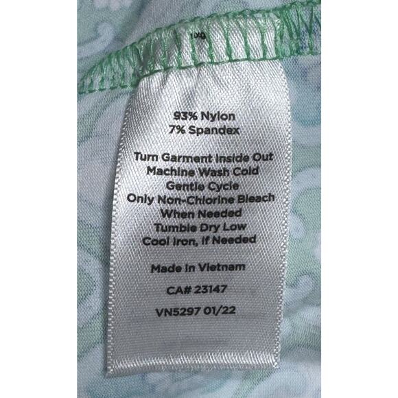 Talbots Dress Women’s Large Midi Green Blue Floral Effortless Sleeveless Shift - Picture 8 of 9